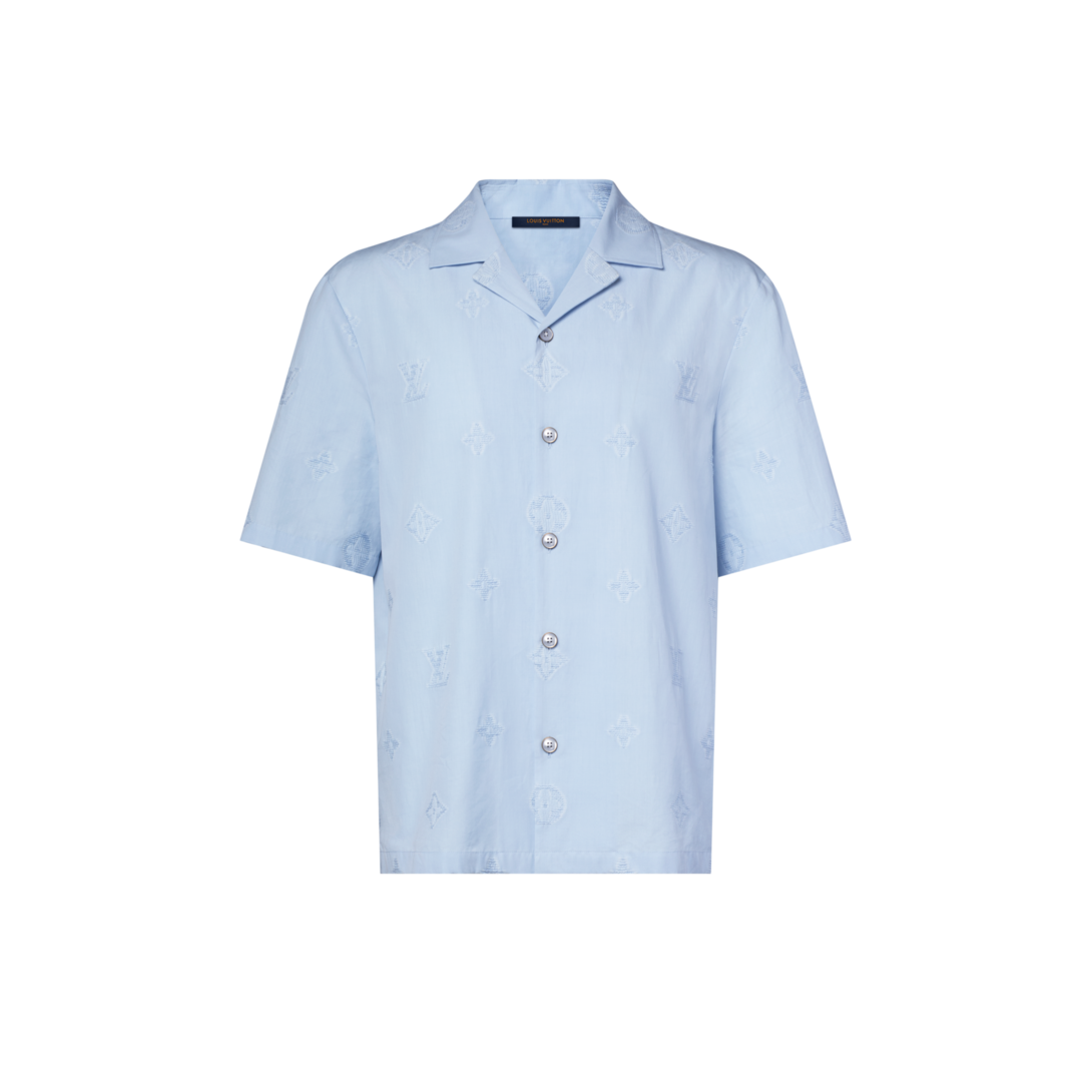 Monogram Bouclette Open Collar Short-Sleeved Shirt - Men - Ready
